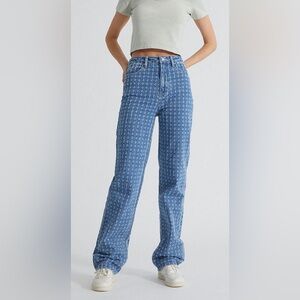 PacSun Light Blue Allover Ripped Boyfriend Jeans Size 26